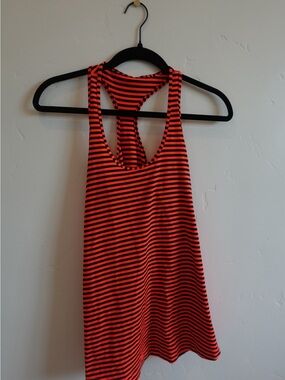 Lululemon Black and Red Striped Racerback Tank